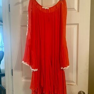 Indigo Soul orangeTunic with White Trim